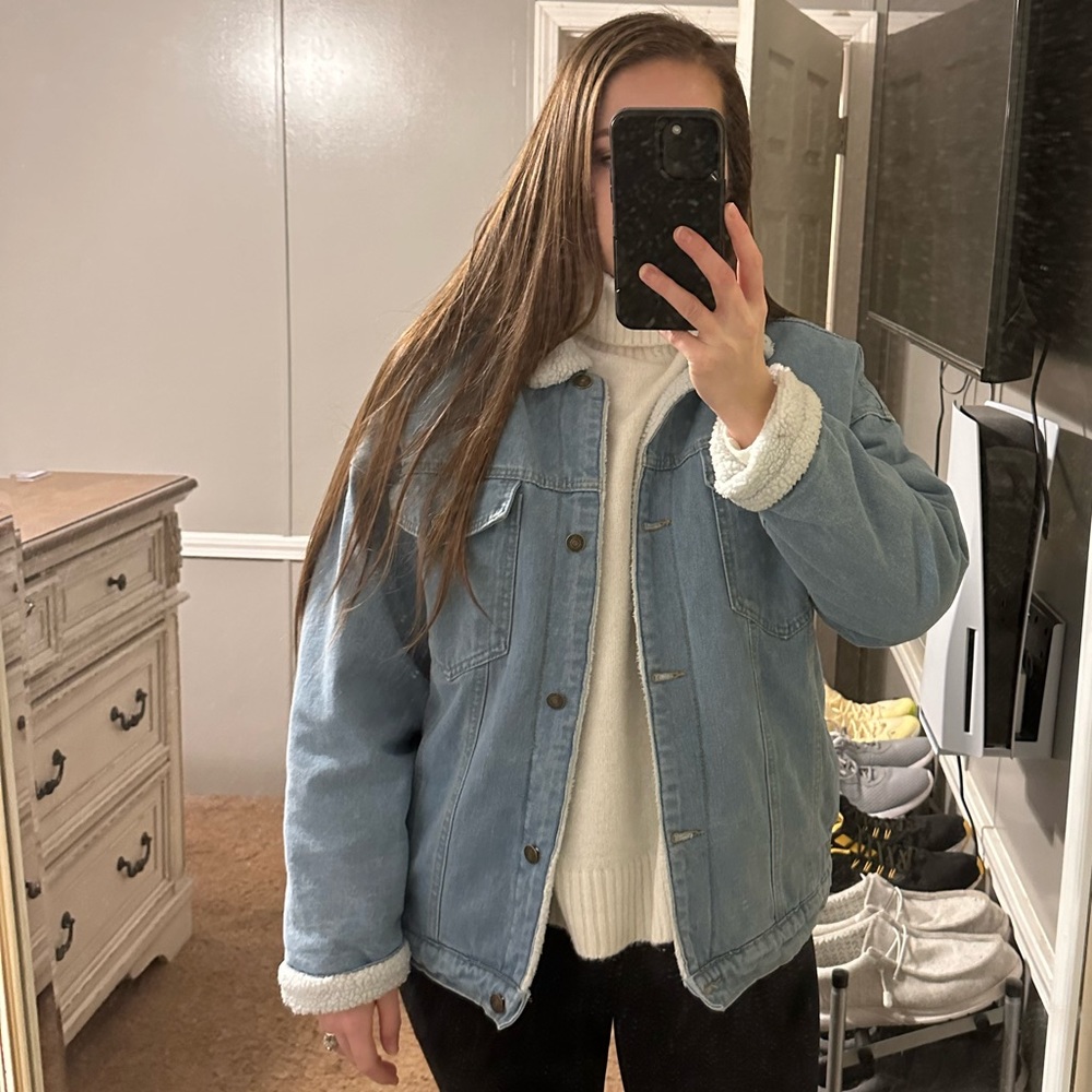 Sherpa Style Jean Coat